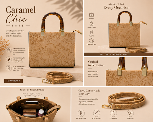 Pearl Flora Luxury Women's Handbag Apricot