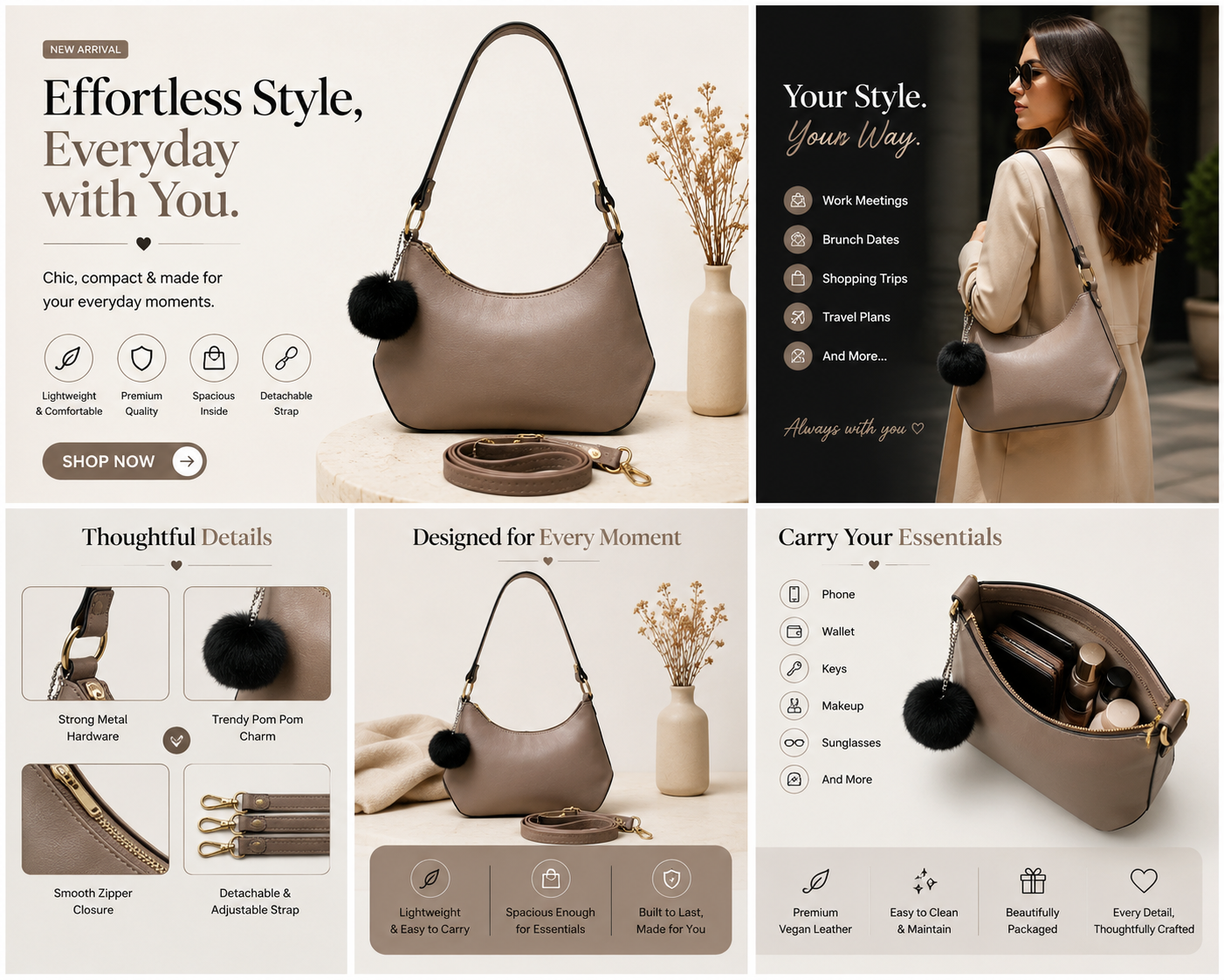 Avenoir Premium Women's Handbag Brown