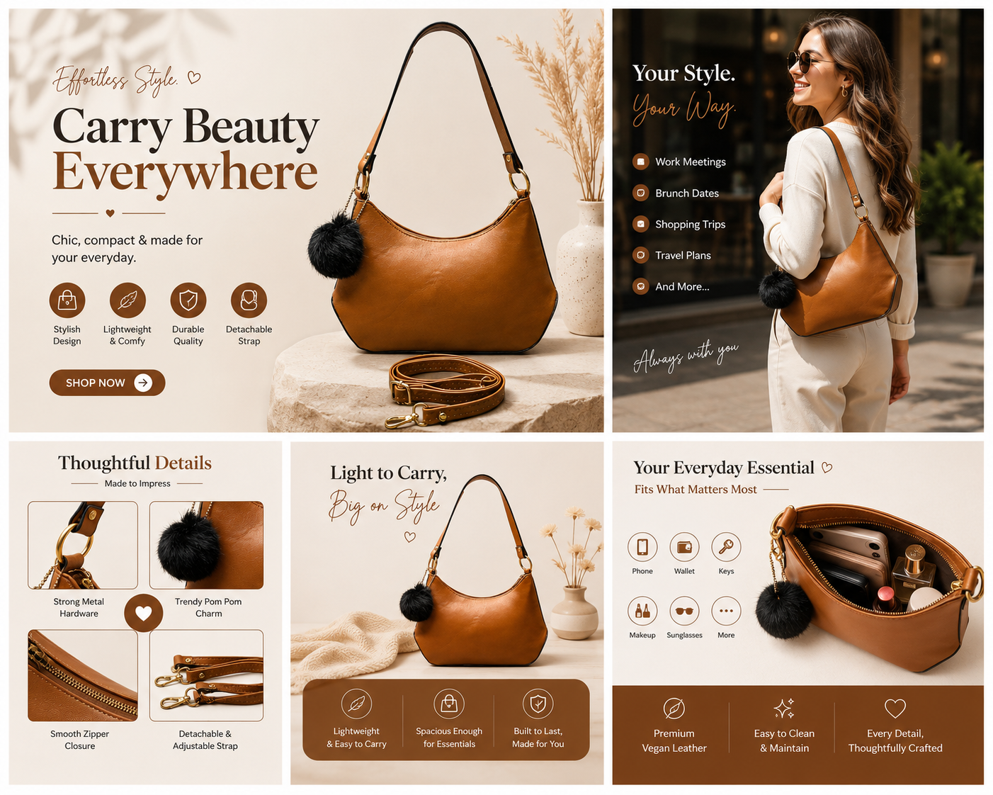 Avenoir Premium Women's Handbag Tan