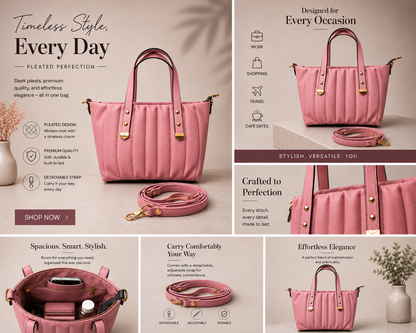 LushLine Premium  Women's Handbag Pink