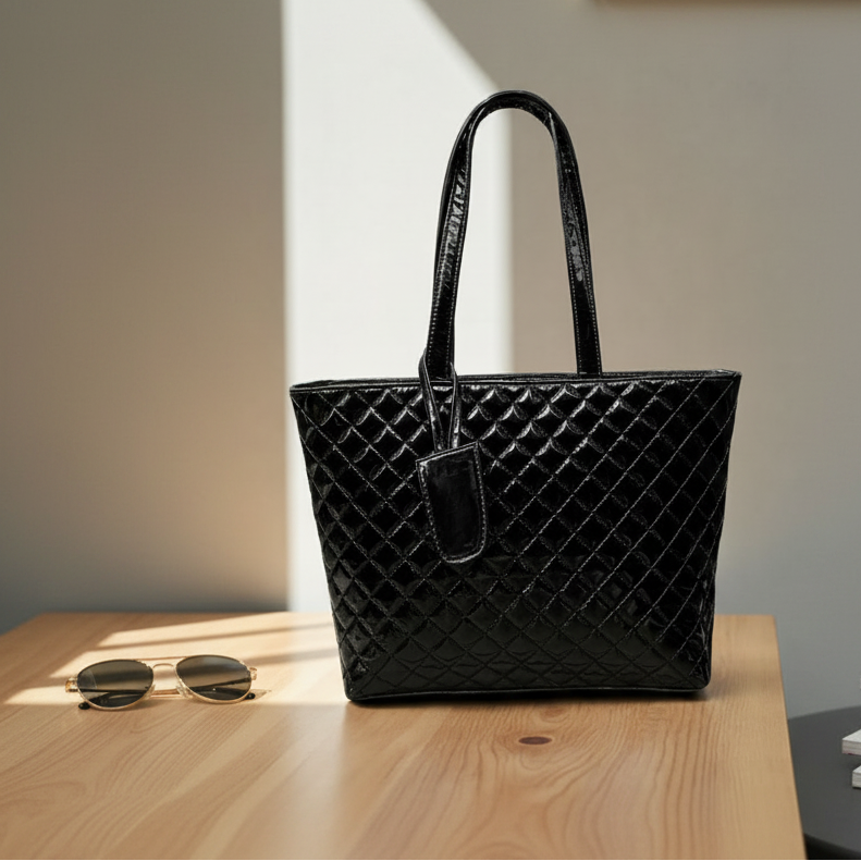 Paris Shine Premium  Women's Handbag Black