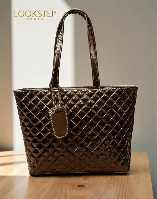 Paris Shine Premium Women's Handbag Brown