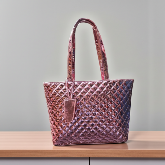 Paris Shine Premium  Women's Handbag Pink