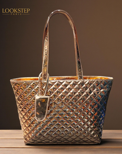 Paris Shine Premium Women's Handbag Rose Gold
