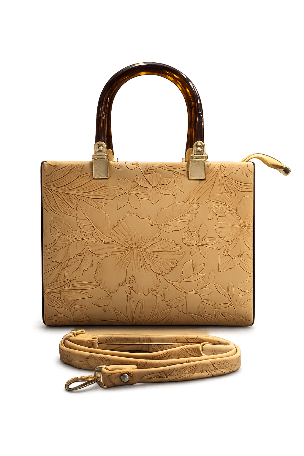 Pearl Flora Luxury Women's Handbag Apricot