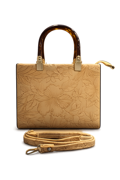 Pearl Flora Luxury Women's Handbag Apricot
