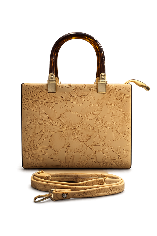 Pearl Flora Luxury Women's Handbag Apricot