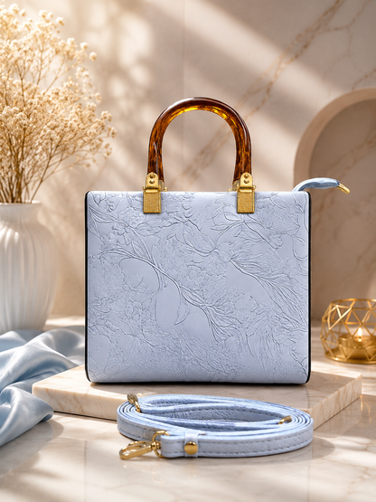 Pearl Flora Luxury Women's Handbag Blue
