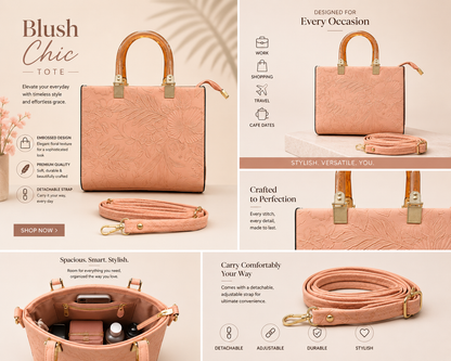 Pearl Flora Luxury Women's Handbag Pink