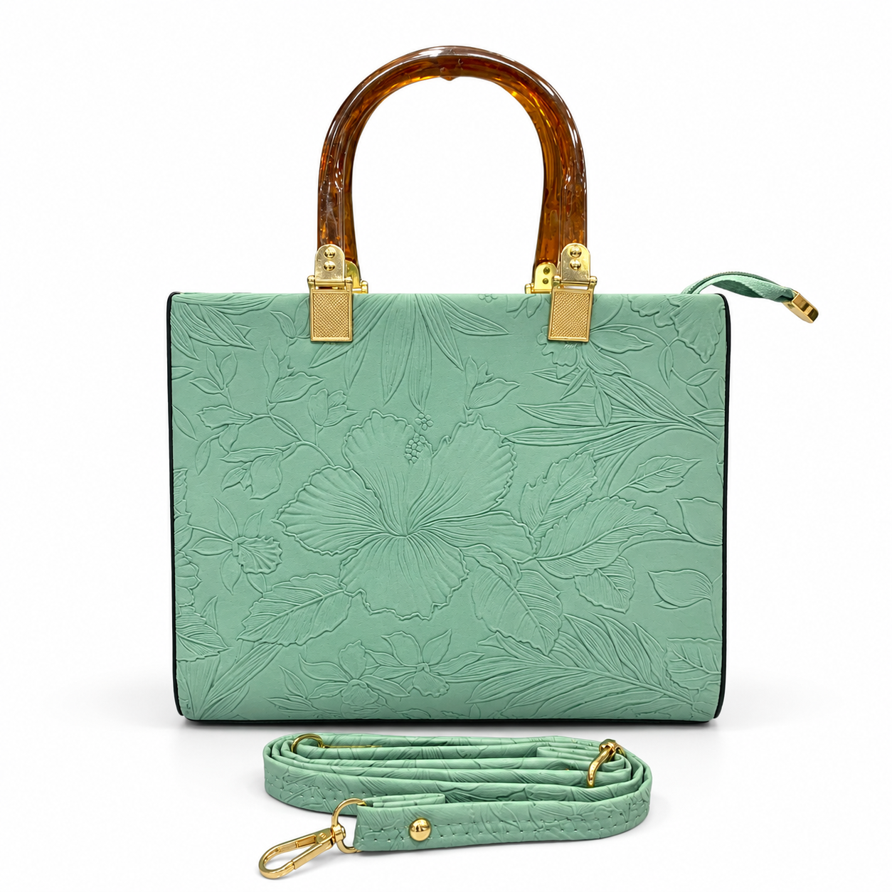 Pearl Flora Luxury Women's Handbag Green