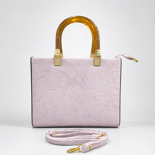 Pearl Flora Luxury Women's Handbag Lilac