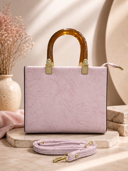 Pearl Flora Luxury Women's Handbag Lilac