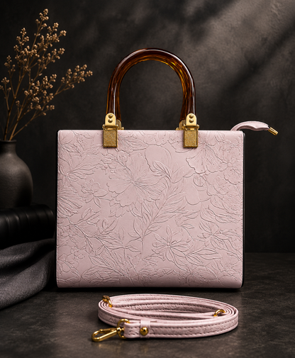 Pearl Flora Luxury Women's Handbag Lilac