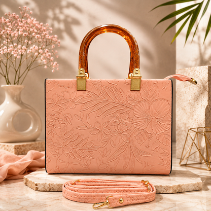 Pearl Flora Luxury Women's Handbag Pink