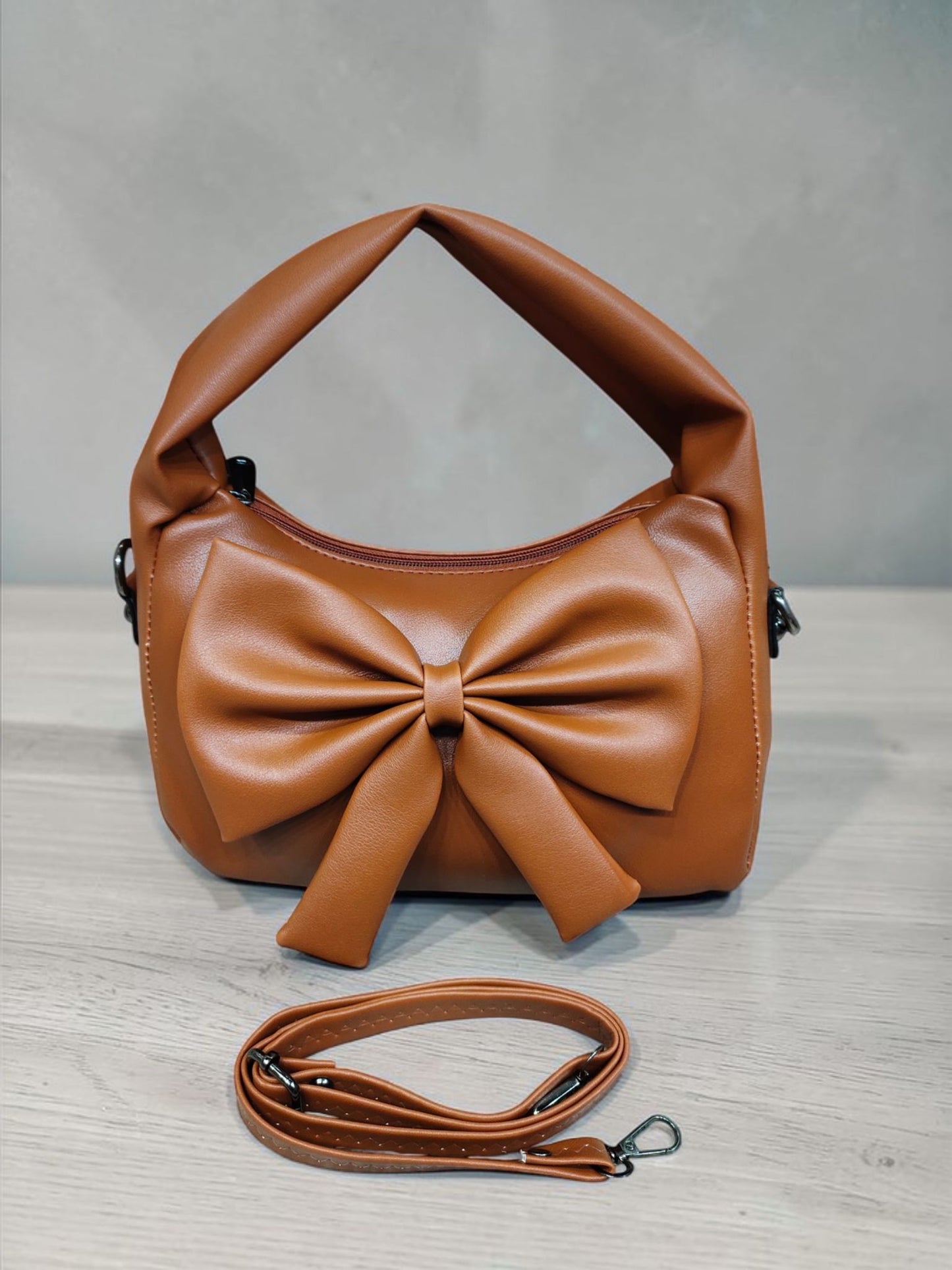 Ribbone Premium  Women's Handbag Brown