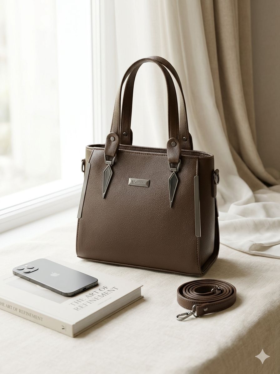 Zenvia Luxury Women's Handbag Dark Coffee